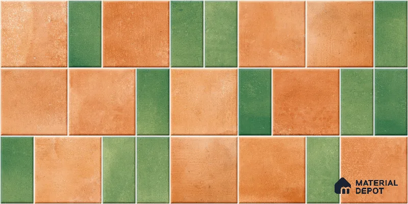 Faux Subway Wall Tile TL 11262 Terracotta Grove 2 ft x 1 ft Ceramic Granulla Finish Tile - 9 mm | Suitable For Bathroom, Basin Area, Kitchen Backsplash