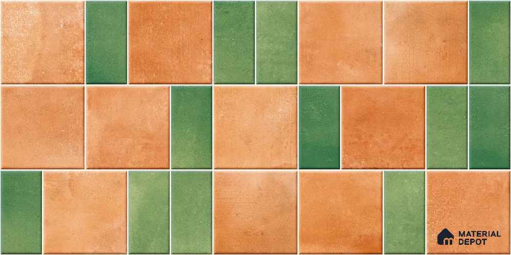 Faux Subway Wall Tile TL 11262 Terracotta Grove 2 ft x 1 ft Ceramic Granulla Finish Tile - 9 mm | Suitable For Bathroom, Balcony & Kitchen Backsplash