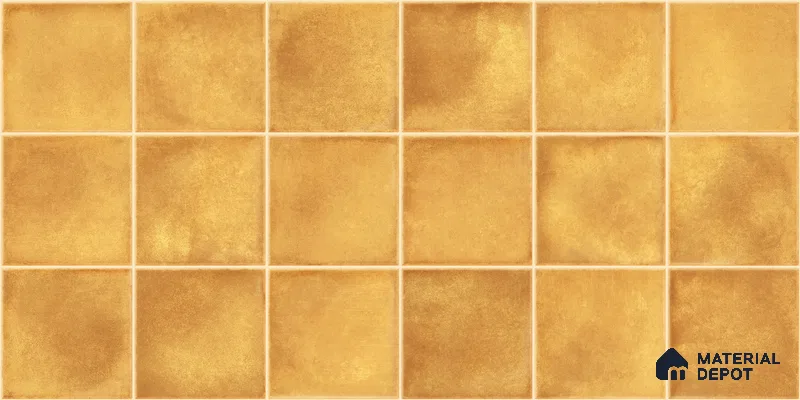 Faux Subway Wall Tile TL 11250 Saffron Aura 2 ft x 1 ft Ceramic Glossy Finish Tile - 9 mm | Suitable For Bathroom, Basin Area, Kitchen Backsplash