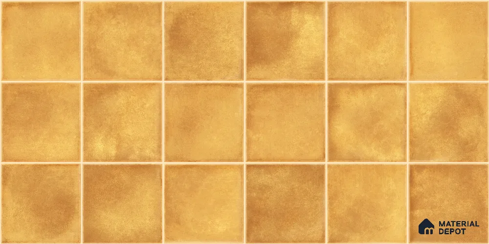 Faux Subway Wall Tile TL 11250 Saffron Aura 2 ft x 1 ft Ceramic Glossy Finish Tile - 9 mm | Suitable For Bathroom, Basin Area, Kitchen Backsplash
