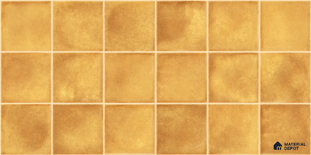 Faux Subway Wall Tile TL 11250 Saffron Aura 2 ft x 1 ft Ceramic Glossy Finish Tile - 9 mm | Suitable For Bathroom, Basin Area, Kitchen Backsplash