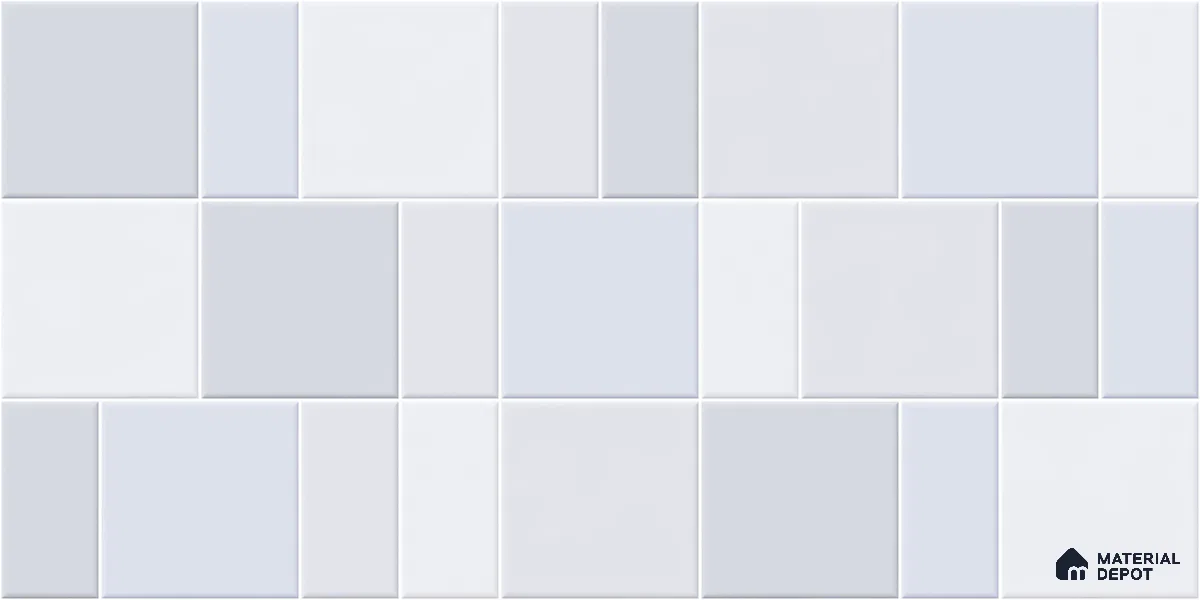 Faux Subway Wall Tile TL 11237 Frosted Mosaic 2 ft x 1 ft Ceramic Glossy Finish Tile - 9 mm | Suitable For Bathroom, Balcony & Kitchen Backsplash