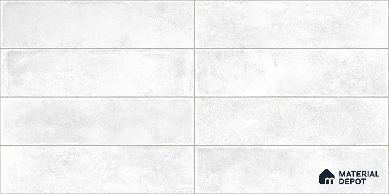 Faux Subway Wall Tile TL 11229 Frosted Cloud 2 ft x 1 ft Ceramic Glossy Finish Tile - 9 mm | Suitable For Bathroom, Dining Area, Kitchen Backsplash