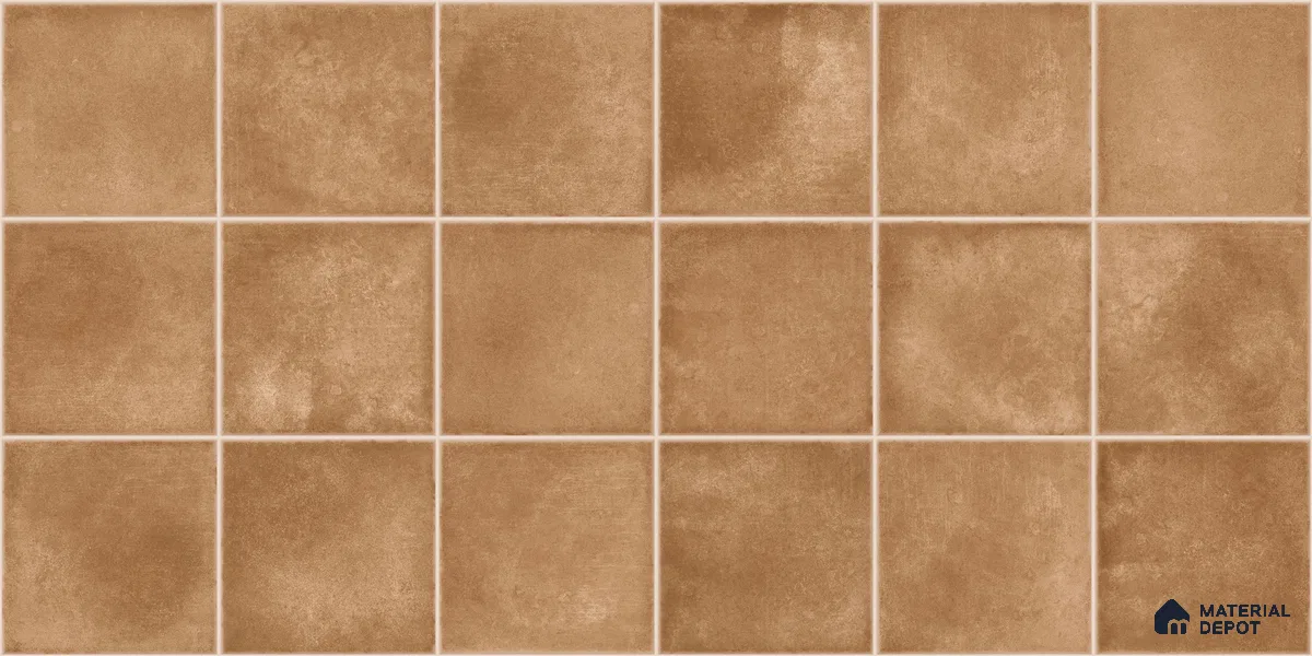 Faux Subway Wall Tile TL 11257 Tuscan Ember 2 ft x 1 ft Ceramic Glossy Finish Tile - 9 mm | Suitable For Bathroom, Balcony & Kitchen Backsplash