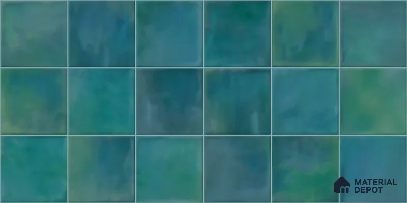 Faux Subway Wall Tile TL 11223 Lagoon Mist 2 ft x 1 ft Ceramic Glossy Finish Tile - 9 mm | Suitable For Bathroom, Dining Area, Kitchen Backsplash