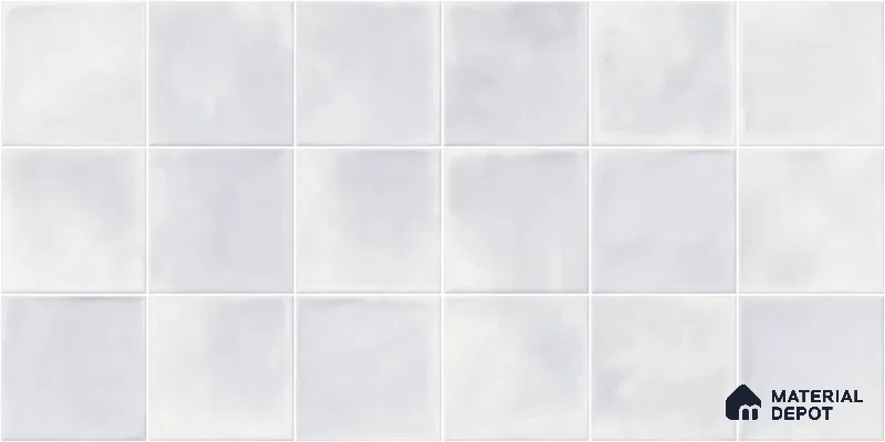 Faux Subway Wall Tile TL 11219 Cloud Mist 2 ft x 1 ft Ceramic Glossy Finish Tile - 9 mm | Suitable For Bathroom, Dining Area, Kitchen Backsplash