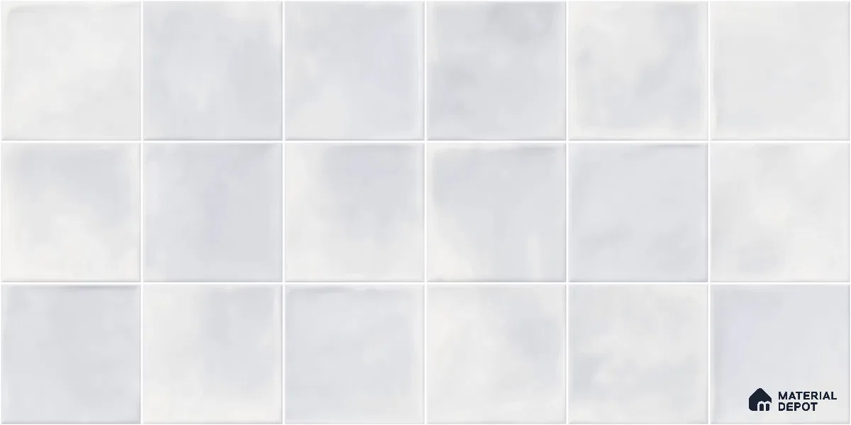 Faux Subway Wall Tile TL 11219 Cloud Mist 2 ft x 1 ft Ceramic Glossy Finish Tile - 9 mm | Suitable For Bathroom, Dining Area, Kitchen Backsplash