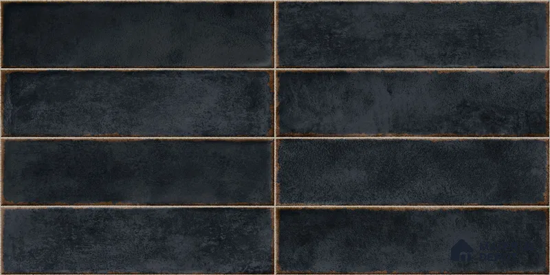 Faux Subway Wall Tile TL 11231 Forge Slate 2 ft x 1 ft Ceramic Glossy Finish Tile - 9 mm | Suitable For Bathroom, Dining Area, Kitchen Backsplash