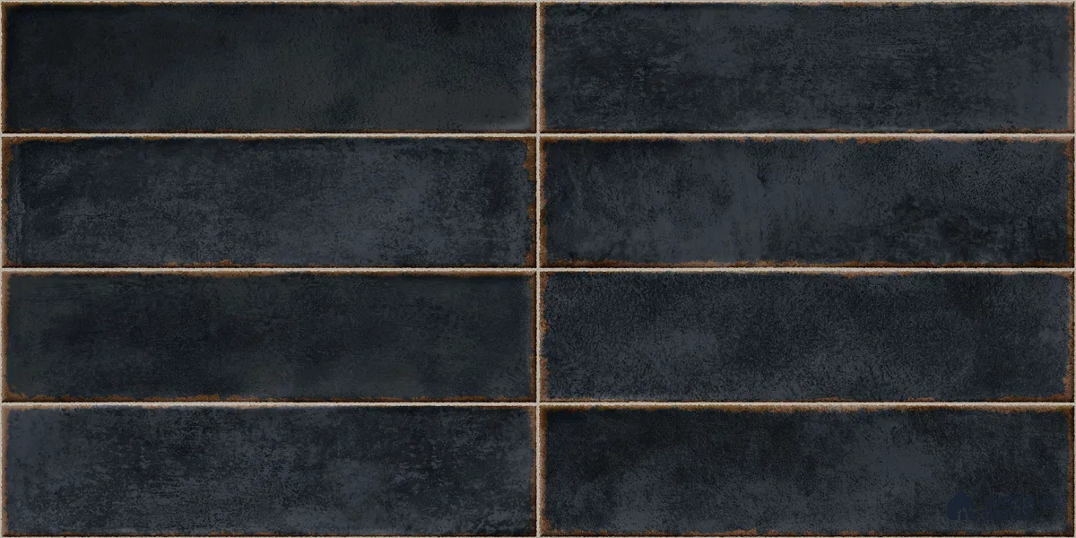 Faux Subway Wall Tile TL 11231 Forge Slate 2 ft x 1 ft Ceramic Glossy Finish Tile - 9 mm | Suitable For Bathroom, Dining Area, Kitchen Backsplash