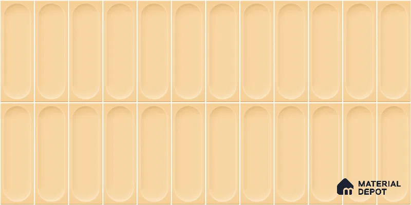 Faux Subway Wall Tile TL 11245 Sable Capsule 2 ft x 1 ft Ceramic Glossy Finish Tile - 9 mm | Suitable For Bathroom, Dining Area, Kitchen Backsplash