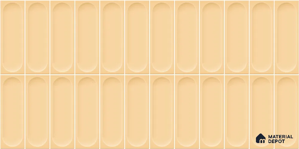Faux Subway Wall Tile TL 11245 Sable Capsule 2 ft x 1 ft Ceramic Glossy Finish Tile - 9 mm | Suitable For Bathroom, Dining Area, Kitchen Backsplash