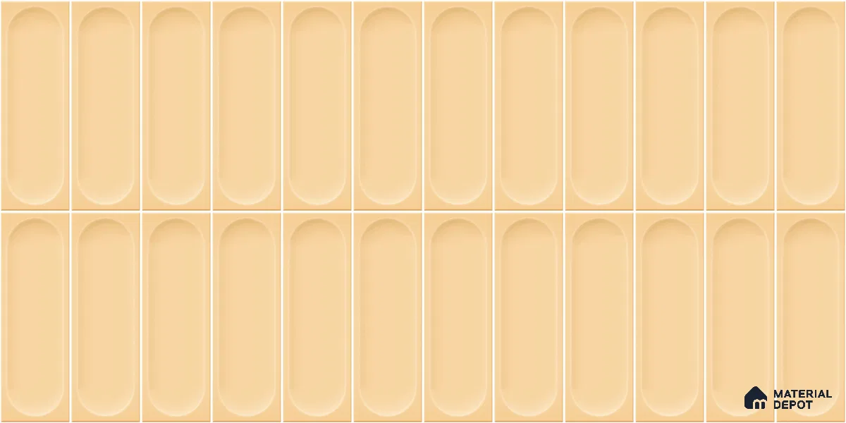 Faux Subway Wall Tile TL 11245 Sable Capsule 2 ft x 1 ft Ceramic Glossy Finish Tile - 9 mm | Suitable For Bathroom, Dining Area, Kitchen Backsplash
