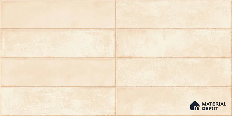 Faux Subway Wall Tile TL 11232 Ivory Drift 2 ft x 1 ft Ceramic Glossy Finish Tile - 9 mm | Suitable For Bathroom, Dining Area, Kitchen Backsplash