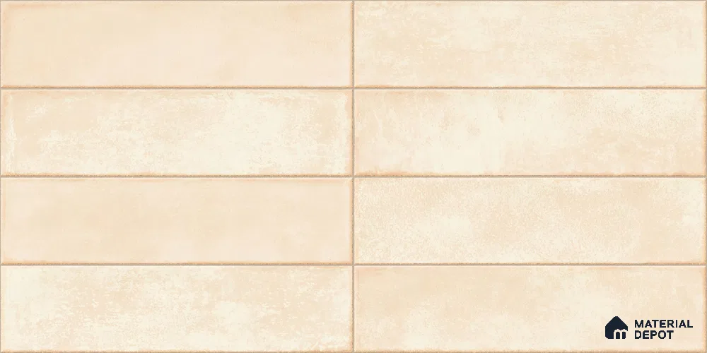 Faux Subway Wall Tile TL 11232 Ivory Drift 2 ft x 1 ft Ceramic Glossy Finish Tile - 9 mm | Suitable For Bathroom, Dining Area, Kitchen Backsplash