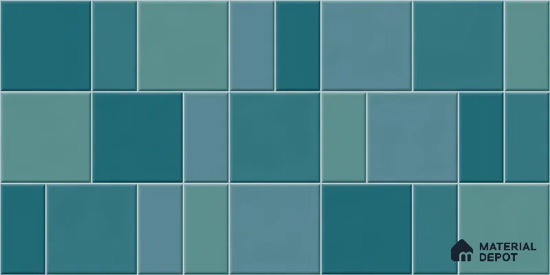 Faux Subway Wall Tile TL 11240 Aegean Mosaic 2 ft x 1 ft Ceramic Glossy Finish Tile - 9 mm | Suitable For Bathroom, Balcony & Kitchen Backsplash