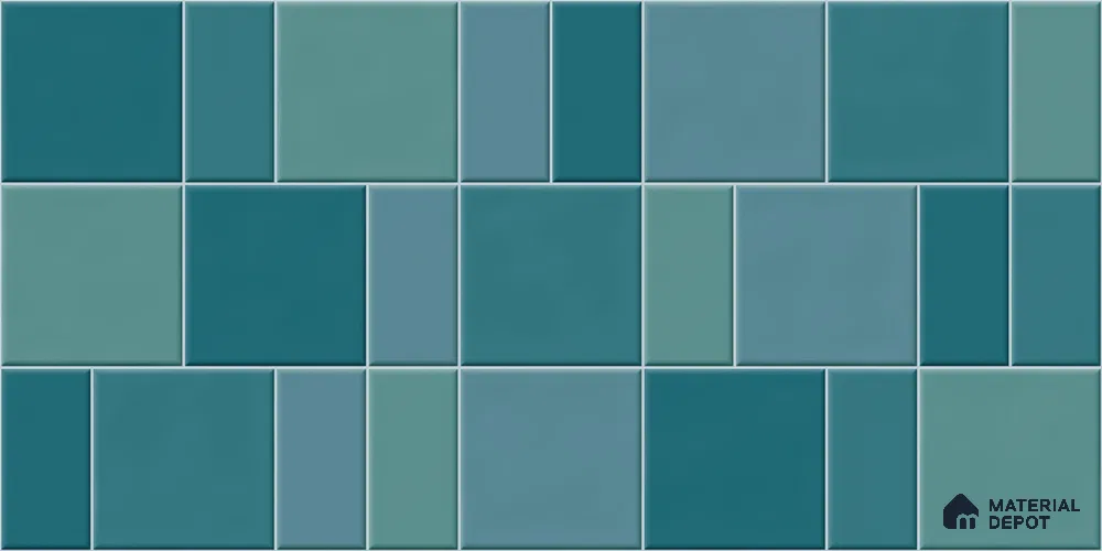 Faux Subway Wall Tile TL 11240 Aegean Mosaic 2 ft x 1 ft Ceramic Glossy Finish Tile - 9 mm | Suitable For Bathroom, Balcony & Kitchen Backsplash
