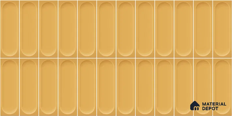 Faux Subway Wall Tile TL 11244 Amber Capsule 2 ft x 1 ft Ceramic Glossy Finish Tile - 9 mm | Suitable For Bathroom, Basin Area, Kitchen Backsplash