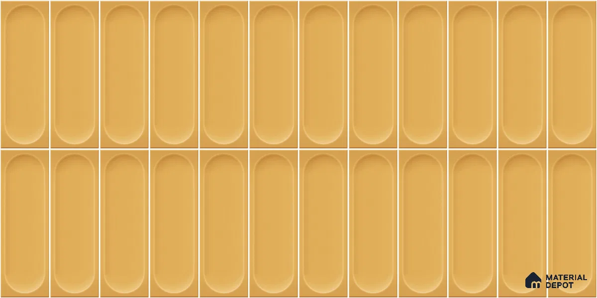Faux Subway Wall Tile TL 11244 Amber Capsule 2 ft x 1 ft Ceramic Glossy Finish Tile - 9 mm | Suitable For Bathroom, Basin Area, Kitchen Backsplash