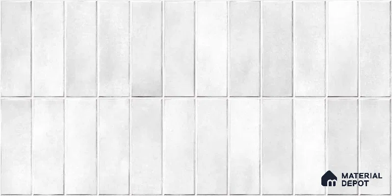 Faux Subway Wall Tile TL 11681 Kitkat Mist 2 ft x 1 ft Ceramic Glossy Finish Tile - 9 mm | Suitable For Bathroom, Dining Area, Kitchen Backsplash