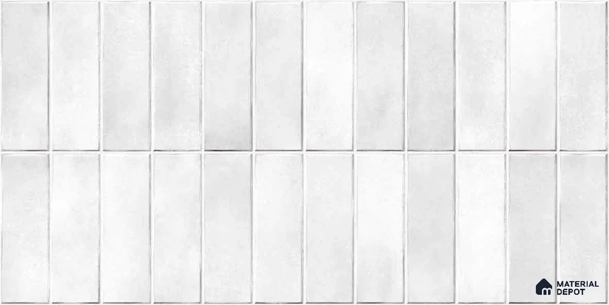 Faux Subway Wall Tile TL 11681 Kitkat Mist 2 ft x 1 ft Ceramic Glossy Finish Tile - 9 mm | Suitable For Bathroom, Dining Area, Kitchen Backsplash