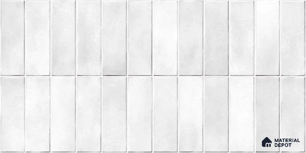 Faux Subway Wall Tile TL 11681 Kitkat Mist 2 ft x 1 ft Ceramic Glossy Finish Tile - 9 mm | Suitable For Bathroom, Dining Area, Kitchen Backsplash