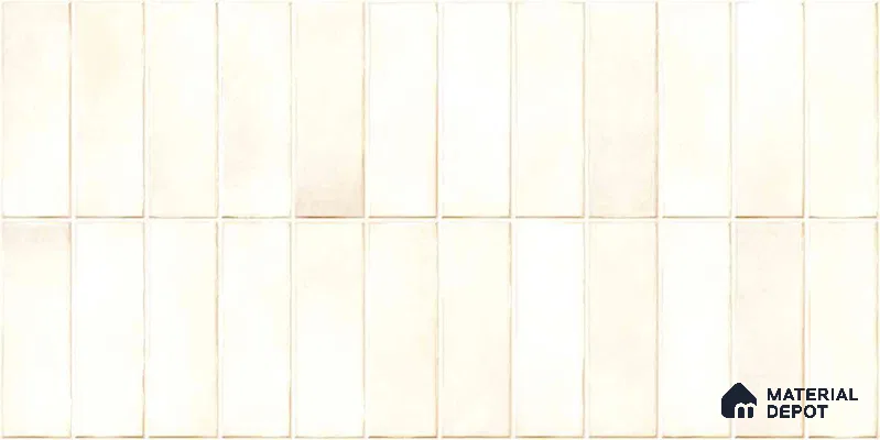 Faux Subway Wall Tile TL 11681 C Ivory Lattice 2 ft x 1 ft Ceramic Glossy Finish Tile - 9 mm | Suitable For Bathroom, Dining Area, Kitchen Backsplash