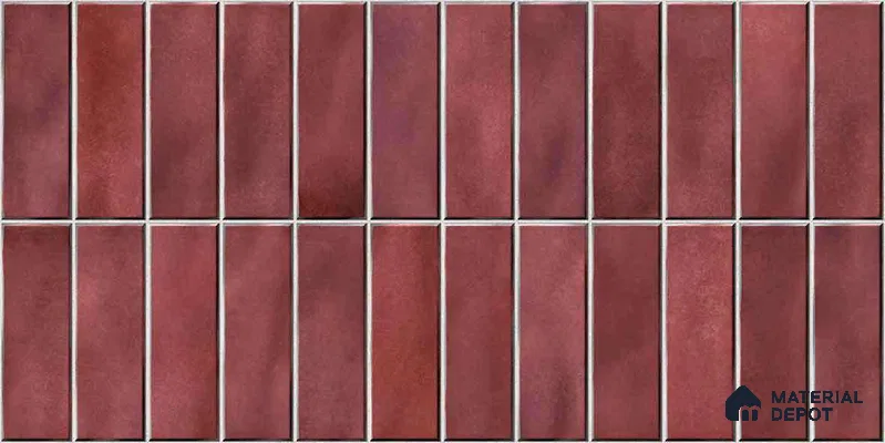 Faux Subway Wall Tile TL 11681 E Mulberry Lane 2 ft x 1 ft Ceramic Glossy Finish Tile - 9 mm | Suitable For Bathroom, Balcony & Kitchen Backsplash (Sample)