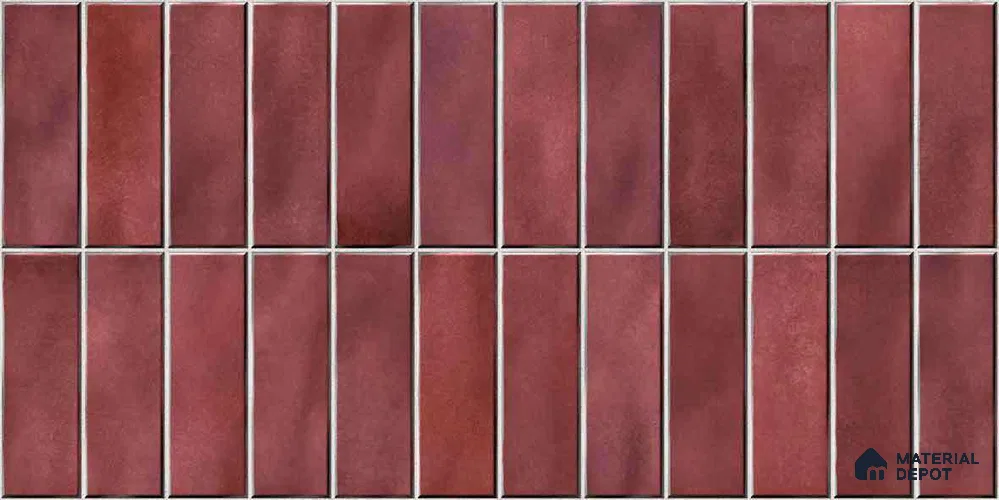 Faux Subway Wall Tile TL 11681 E Mulberry Lane 2 ft x 1 ft Ceramic Glossy Finish Tile - 9 mm | Suitable For Bathroom, Dining Area, Kitchen Backsplash