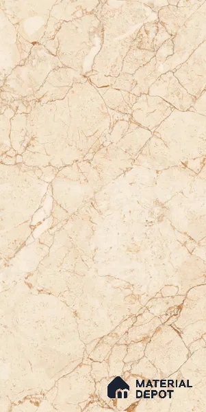 Marble Floor & Wall Tile TL 11066 Sienna Vein | 4 ft x 2 ft Carving Finish Vitrified Tile - 9 mm | 3 Random Design | Suitable For Living Room, Bedroom, Bathroom