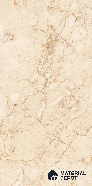 Marble Floor & Wall Tile TL 11066 Sienna Vein | 4 ft x 2 ft Carving Finish Vitrified Tile - 9 mm | 3 Random Design | Suitable For Living Room, Bedroom, Bathroom