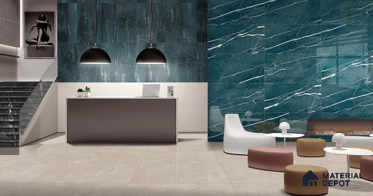 Marble Wall & Floor Tile TL 11040 Baltic Strata | 4 ft x 2 ft High Glossy Finish Vitrified Tile - 9 mm | 4 Random Design | Suitable For Living Room, Bedroom, Bathroom