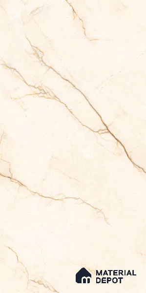 Marble Wall & Floor Tile TL 11035 Sienna Crest | 4 ft x 2 ft Glossy Finish Vitrified Tile - 9 mm | 4 Random Design | Suitable For Living Room, Bedroom, Bathroom