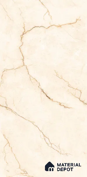 Marble Wall & Floor Tile TL 11035 Sienna Crest | 4 ft x 2 ft Glossy Finish Vitrified Tile - 9 mm | 4 Random Design | Suitable For Living Room, Bedroom, Bathroom