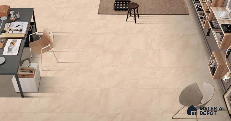 Marble Floor & Wall Tile TL 11062 Sienna Veil | 4 ft x 2 ft Carving Finish Vitrified Tile - 9 mm | 4 Random Design | Suitable For Living Room, Bedroom, Bathroom