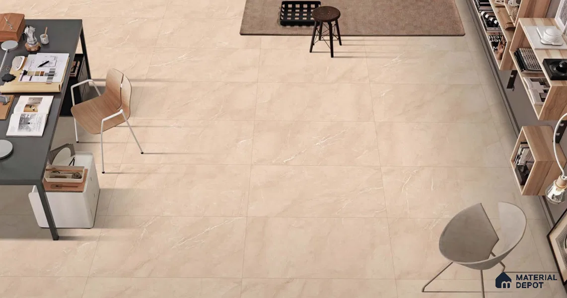 Marble Floor & Wall Tile TL 11062 Sienna Veil | 4 ft x 2 ft Carving Finish Vitrified Tile - 9 mm | 4 Random Design | Suitable For Living Room, Bedroom, Bathroom