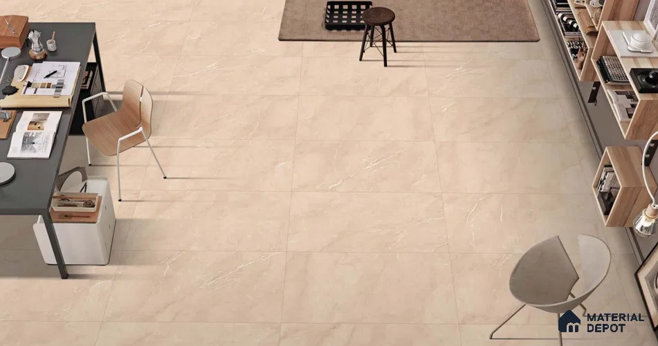 Marble Floor & Wall Tile TL 11062 Sienna Veil | 4 ft x 2 ft Carving Finish Vitrified Tile - 9 mm | 4 Random Design | Suitable For Living Room, Bedroom, Bathroom