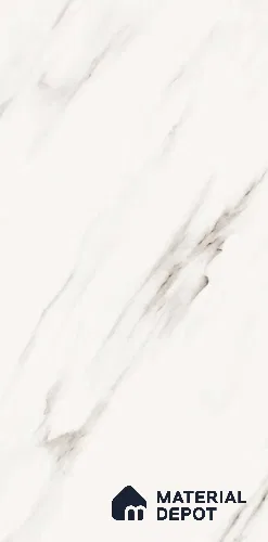 Marble Wall & Floor Tile TL 11023 White 4 ft x 2 ft Glossy Finish Vitrified Tile - 9 mm | 4 Random Designs | Suitable For Living Room, Bedroom, Dining