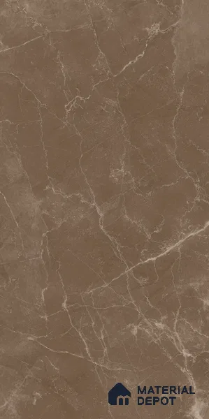 Marble Wall & Floor Tile TL 11048 Umber Cascade | 4 ft x 2 ft Carving Finish Vitrified Tile - 9 mm | 5 Random Design | Suitable For Living Room, Bedroom, Bathroom