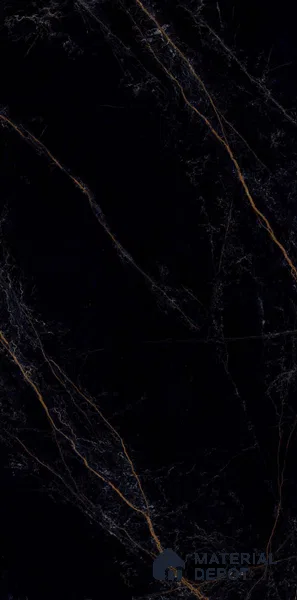 Marble Wall & Floor Tile TL 11039 Noir Ember | 4 ft x 2 ft High Glossy Finish Vitrified Tile - 9 mm | 4 Random Design | Suitable For Living Room, Bedroom, Bathroom