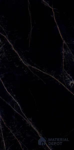 Marble Wall & Floor Tile TL 11039 Noir Ember | 4 ft x 2 ft High Glossy Finish Vitrified Tile - 9 mm | 4 Random Design | Suitable For Living Room, Bedroom, Bathroom