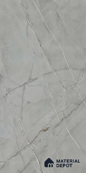 Marble Floor & Wall Tile TL 11061 Argento Stria | 4 ft x 2 ft Carving Finish Vitrified Tile - 9 mm | 3 Random Design | Suitable For Living Room, Bedroom, Bathroom