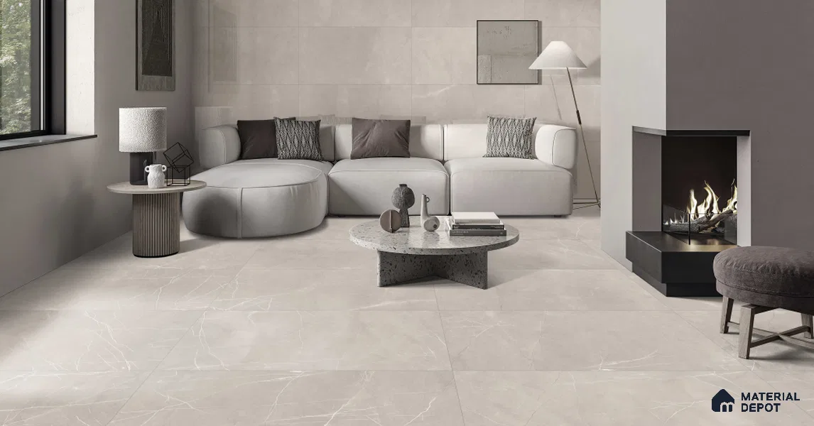 Marble Wall & Floor Tile TL 11033 Sierra Veil | 4 ft x 2 ft Carving Finish Vitrified Tile - 9 mm | 6 Random Design | Suitable For Living Room, Bedroom, Bathroom