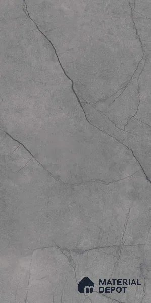 Marble Floor & Wall Tile TL 11050 Graphite Rift | 4 ft x 2 ft Carving Finish Vitrified Tile - 9 mm | 6 Random Design | Suitable For Living Room, Bedroom, Bathroom