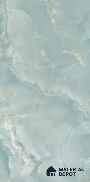 Marble Floor & Wall Tile TL 11071 Celeste Onyx | 4 ft x 2 ft Glossy Finish Vitrified Tile - 9 mm | 6 Random Design | Suitable For Living Room, Bedroom, Bathroom