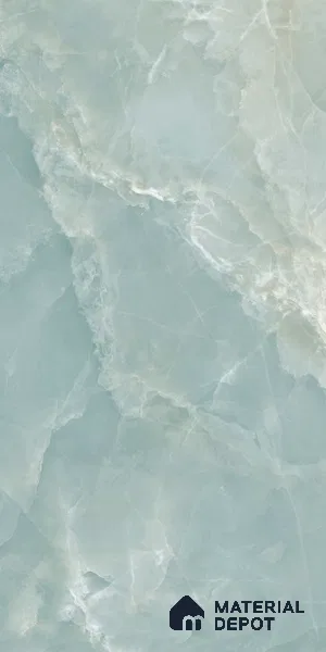 Marble Floor & Wall Tile TL 11071 Celeste Onyx | 4 ft x 2 ft Glossy Finish Vitrified Tile - 9 mm | 6 Random Design | Suitable For Living Room, Bedroom, Bathroom
