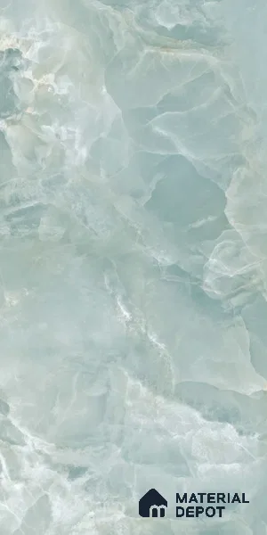 Marble Floor & Wall Tile TL 11071 Celeste Onyx | 4 ft x 2 ft Glossy Finish Vitrified Tile - 9 mm | 6 Random Design | Suitable For Living Room, Bedroom, Bathroom