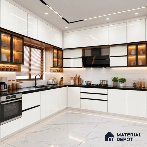 LM 19442 C Off White Solid Color Finish 8 ft x 4 ft Decorative Laminate - 1 mm | Suitable for Living Room, Kitchen, Office