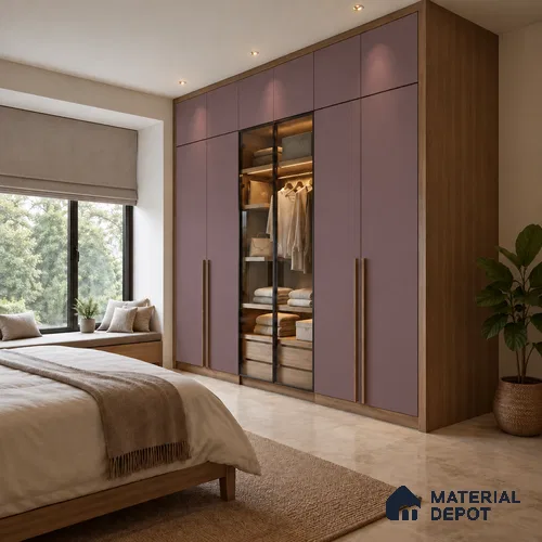 Pink Super Matte Finish Decorative Laminate 8 ft x 4 ft | LM 25759 - 1 mm | Ideal for Living Room, Bedroom, Kitchen, TV Cabinet, Wardrobe