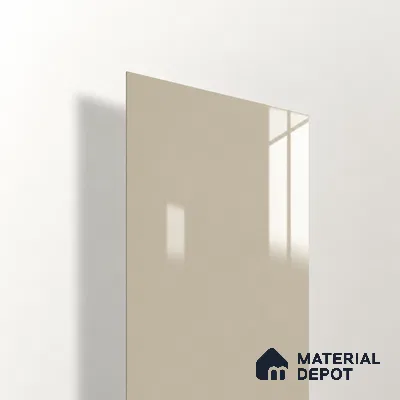 LM 21061 Taupe Beige High Gloss Finish 8 ft x 4 ft Decorative Laminate - 1 mm | Suitable for Living Room, Kitchen, Office