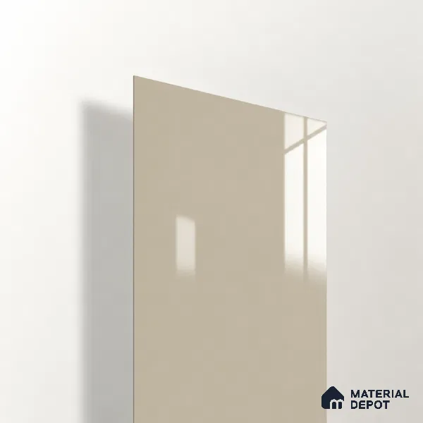 LM 21061 Taupe Beige High Gloss Finish 8 ft x 4 ft Decorative Laminate - 1 mm | Suitable for Living Room, Kitchen, Office